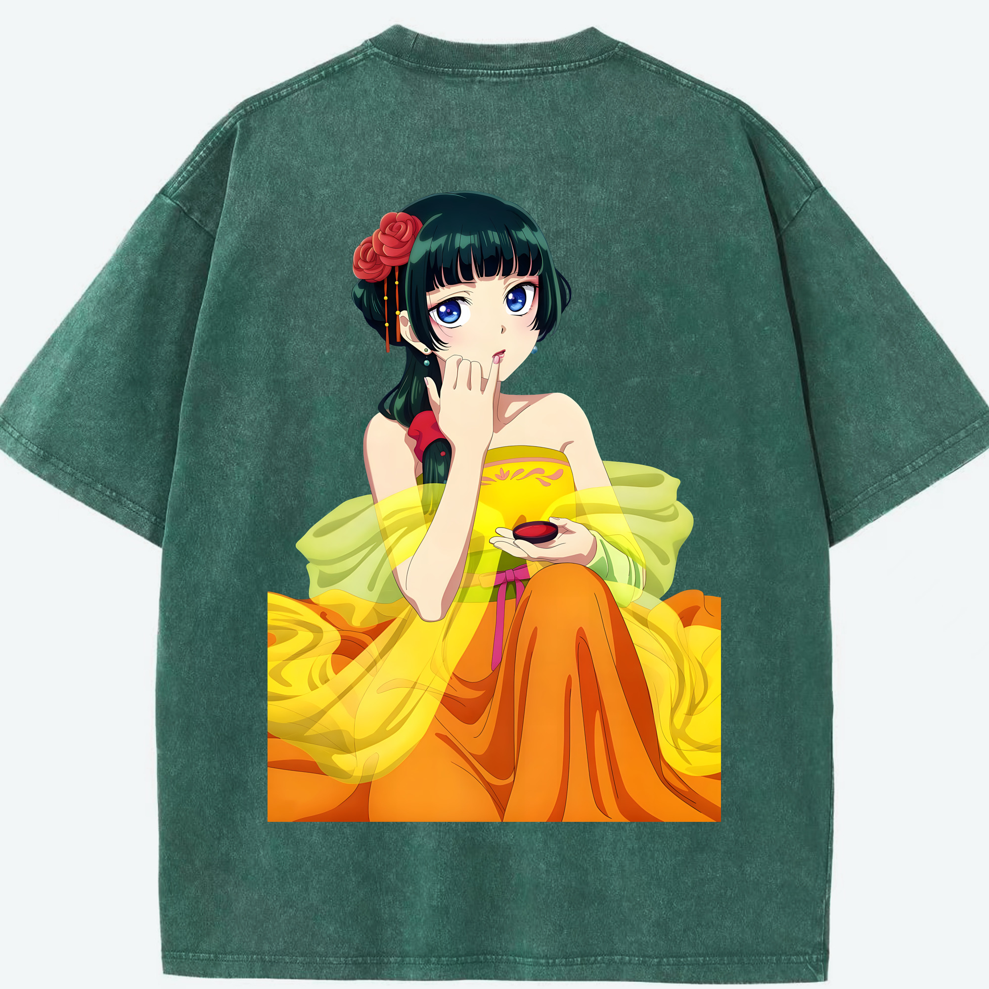 （画像用） 薬屋のひとりごと The Apothecary Diaries 綿100% ヴィンテージ風 半袖Tシャツ（背面プリント）